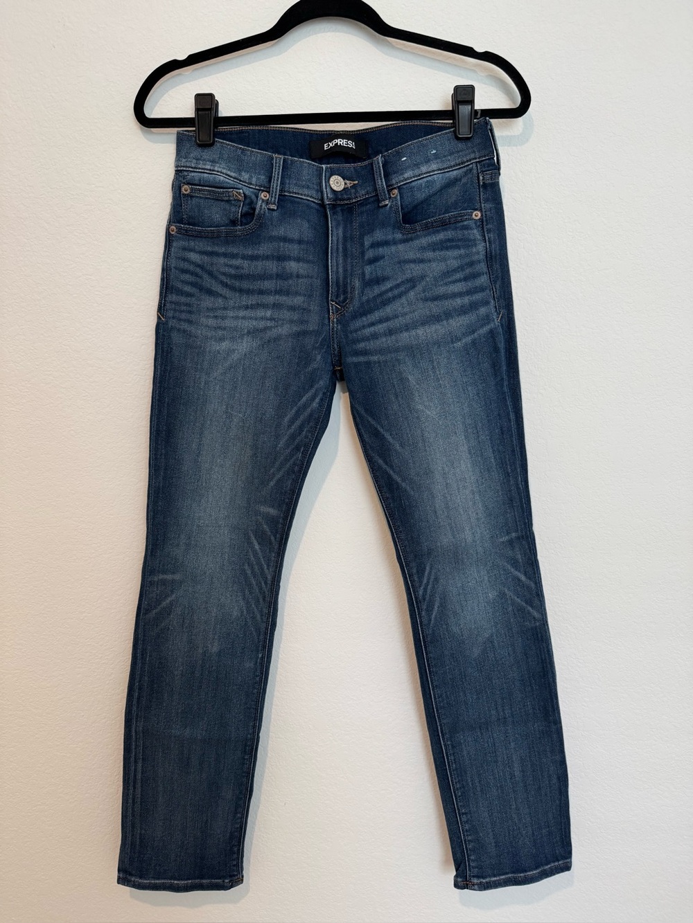 Express Skinny Mid Rise Stretch Denim Jeans